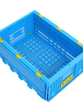 仓物通储用包折叠筐果蔬折叠塑料装600-280筐PP蓝色新料塑胶折叠