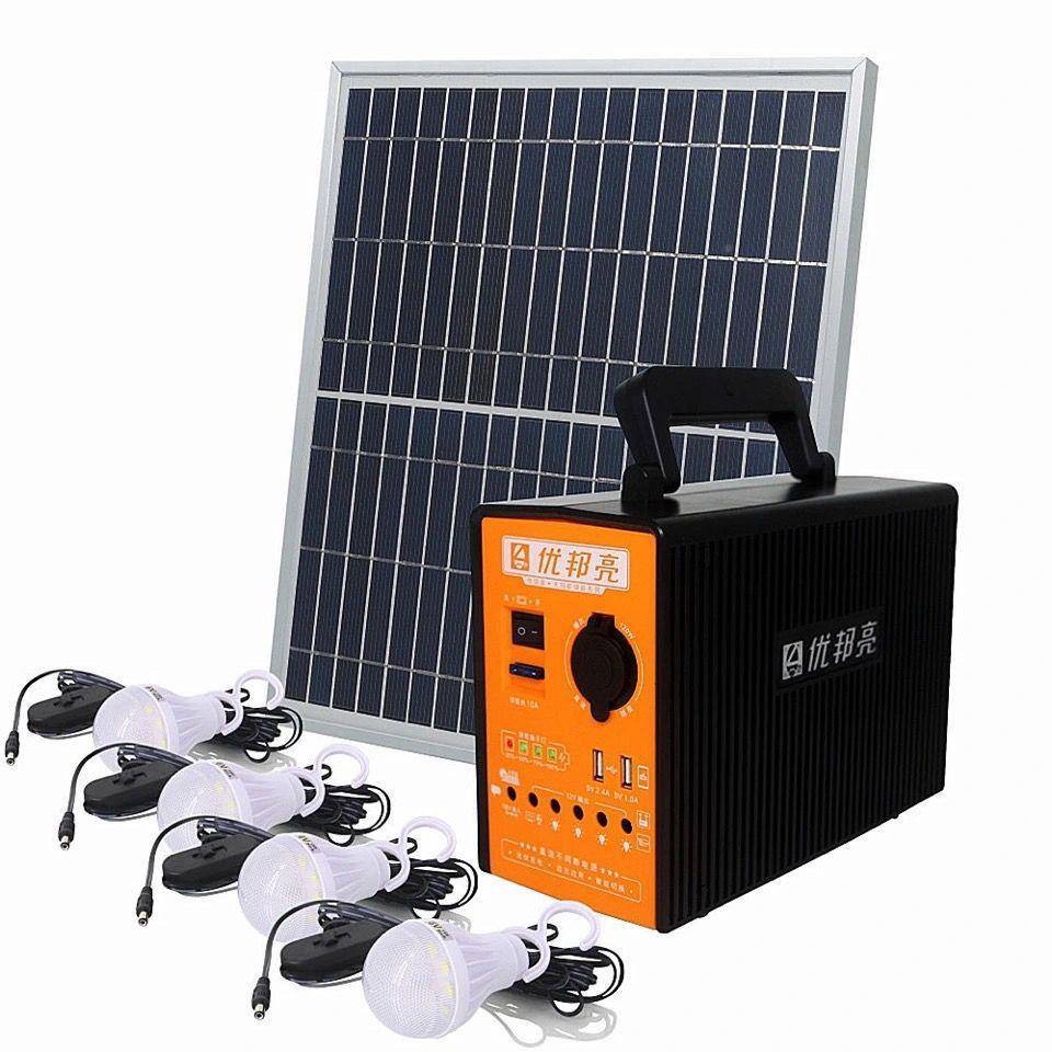 太阳能发电机2套20V发电系摊统全外OQB摆手机充电照明户多功能优