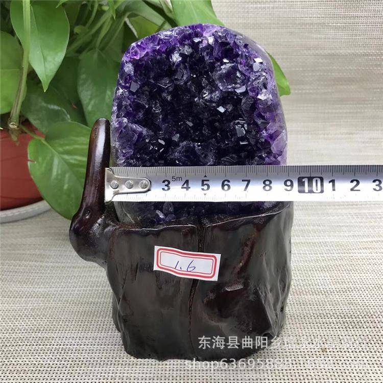 厂家直销天然紫水紫水晶块摆077洞件紫晶块晶聚宝盆紫晶大量