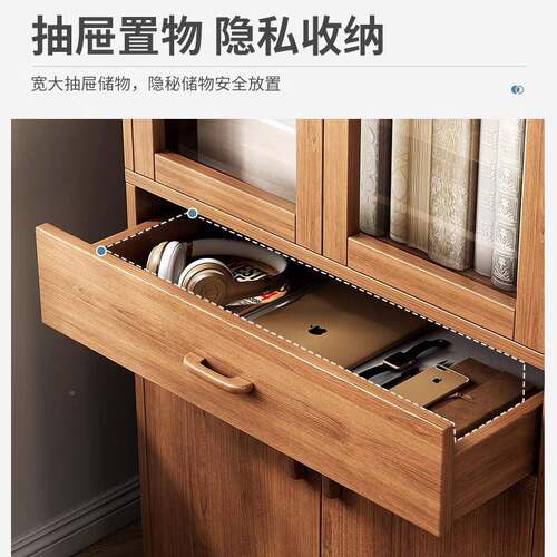 防尘书柜带门置物柜落地展示柜OYD家用厅柜子纳柜客办公室储物书