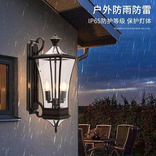 全铜l户外防水壁墙灯别墅庭院灯阳走廊灯花园凉亭1000室台外壁灯e