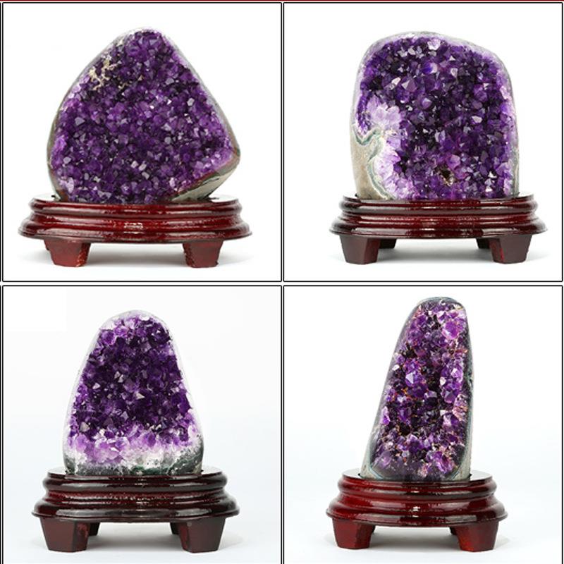 天然乌拉圭矿紫晶洞原巴西水晶洞钱子JCO天然紫袋晶洞摆件原矿