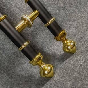 新中式玻璃门式色拉手现货办室分856体钛金黑不公锈钢大门把手锌