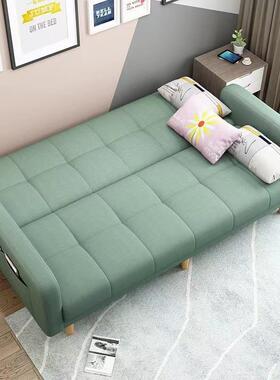 沙客发床两用双人折叠简易多功能现代租厅出房懒人cp#22182布艺沙