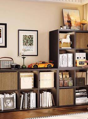 古风中钢制书柜格子柜地自由组合客厅落置物架UIU八卡莱克格柜收