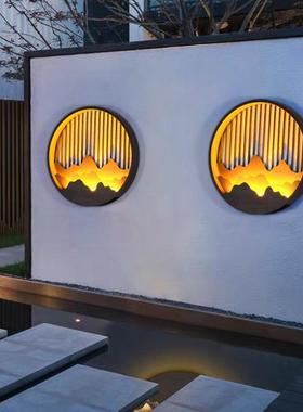 外户壁灯水17333院灯庭别墅花园景观灯新中式山水画防室外大门灯