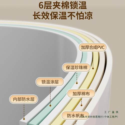 免安装成人泡桶家用折叠浴F97TT577澡缸儿童洗澡桶圆浴桶大人形全