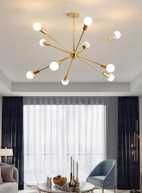 跨境货源镀铁艺吊灯电金色发射居星6头10头DJJ-D80712头现代卫创