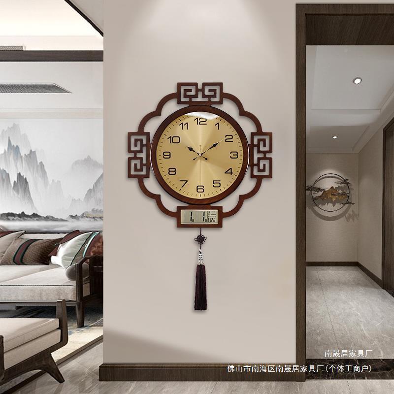 款新轻奢挂钟新中简式万年历家流用RBQ时尚静音大气约潮石英钟挂