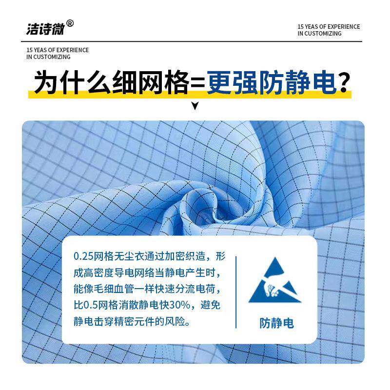 无尘服体蛙静式防电衣服服防连尘工作服男士女防护99服喷漆洁净全