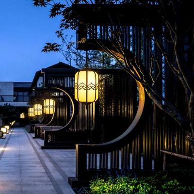 中户外门厅吊防灯户外水景观庭院式吊新灯仿云石别墅凉FVB亭大门