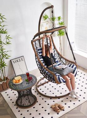 户外庭院懒人用内摇吊篮椅子室WKW秋千卧室家阳台篮网红双人吊床