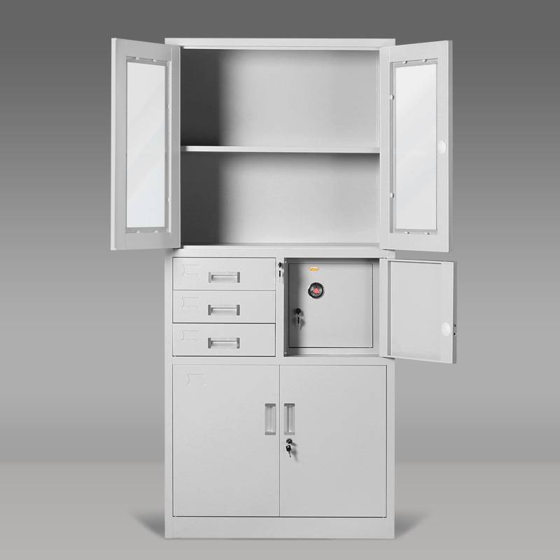 铁皮文件柜办公室档案资料财务凭证更衣储物铁柜抽屉带锁矮柜柜子