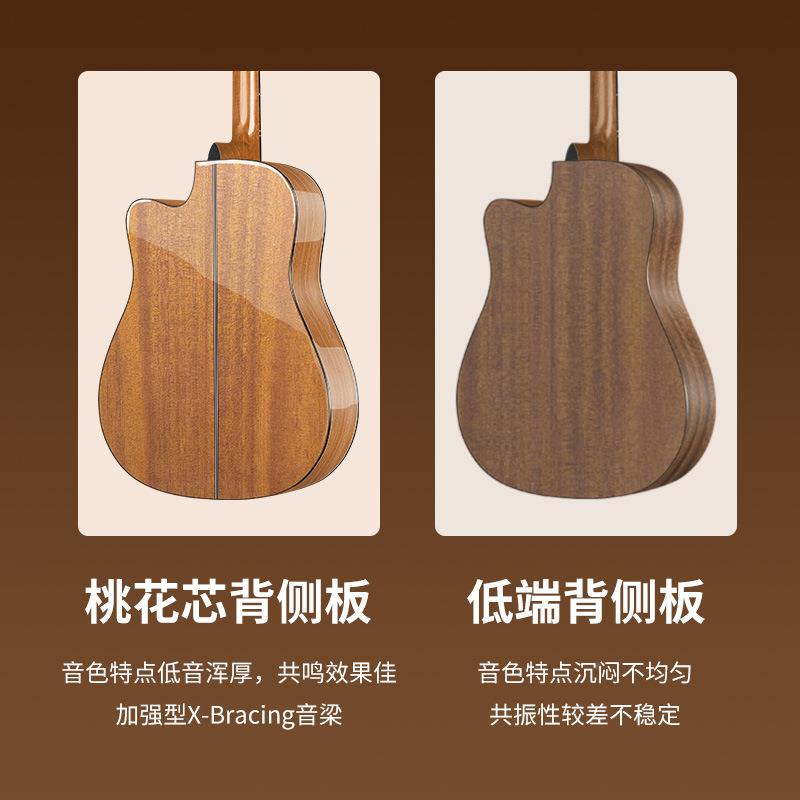 厂男家供亮光吉他女学生可用民谣新吉他零基础手DYS入直门41寸吉