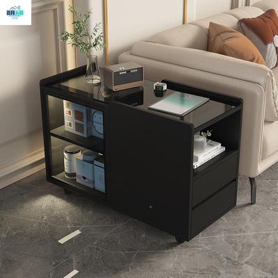 实木现代简约岩板沙RTA发边柜轻奢客侧厅家用移边角柜几可动边几