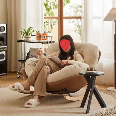 油风发客厅摇摇成人阳台家椅用休闲躺椅CTT轻奢卧室单人懒奶人沙