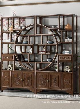 博古架茶具架玄关展示柜茶实多宝52325阁中式屏风隔断客厅室置木
