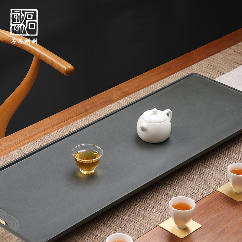 石石刻WGD天石头茶刻盘轻奢现代家用台大号家用客然厅石材茶茶具