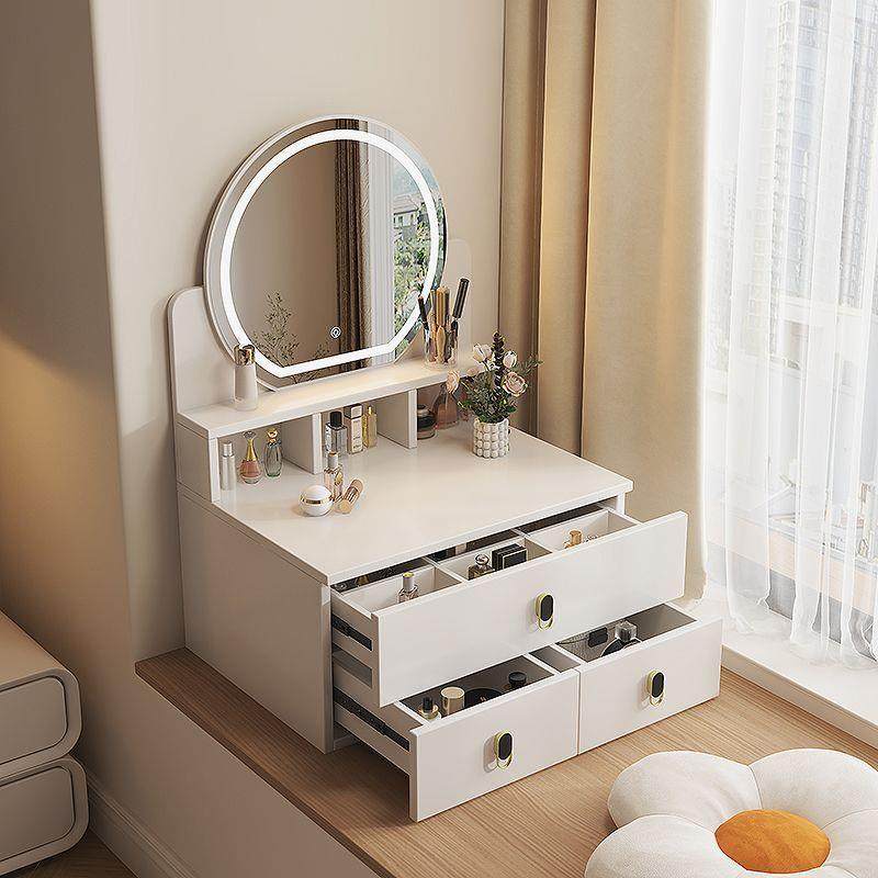 DJS2025年新款窗梳妆台白台卧室简约迷你化妆矮款色圆镜储飘物柜,居家布艺,纽扣,淘宝优惠券,粉丝福利购,淘宝优惠卷