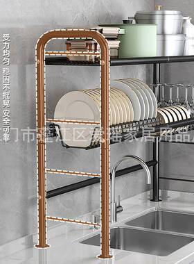 加水厚厨房水槽台置物架放碗盘碗筷沥水架XNW家面用池上收纳架厨