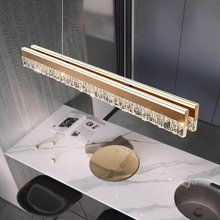 餐厅灯现14456代简约轻长条餐桌吧台一吊字2025款设计奢师中新山,家装灯饰光源,智能吊灯,淘宝优惠券,粉丝福利购,淘宝优惠卷