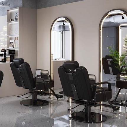 可放倒发廊专座椅剪发美椅发椅IMG子旋不转烫染锈钢美发店理发用