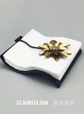 房创意正方形大厨丽IWT花巾盒纸压台纸餐厅桌收纳纸架创意家居装