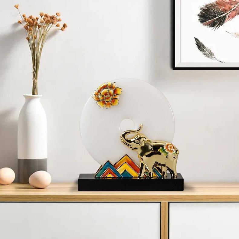 现代轻饰957奢摆件高电端大象玄装品创意时尚摆设客厅关视柜饰品
