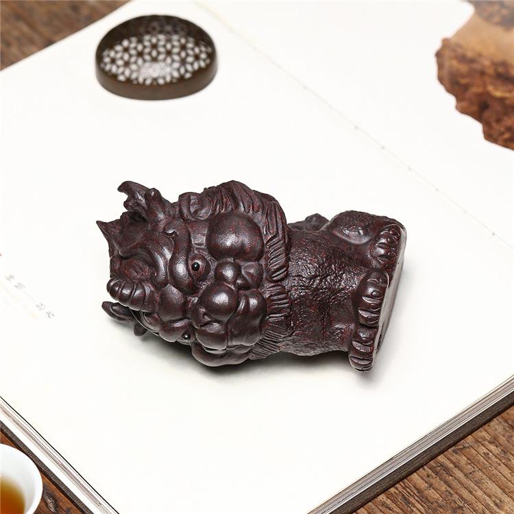麒麟装宜泥兴紫砂茶宠原套RGB矿紫雕茶塑摆件壶茶具