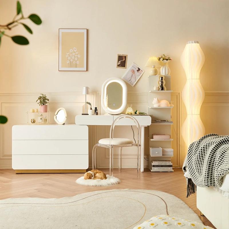 化OOA妆椅凳子女生卧室梳妆凳网梳力妆台亚子克椅简约餐红椅家用