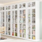 钢制用书柜玻璃HOZ门家儿厅童落地小书柜卧室房客组合铁艺书书柜