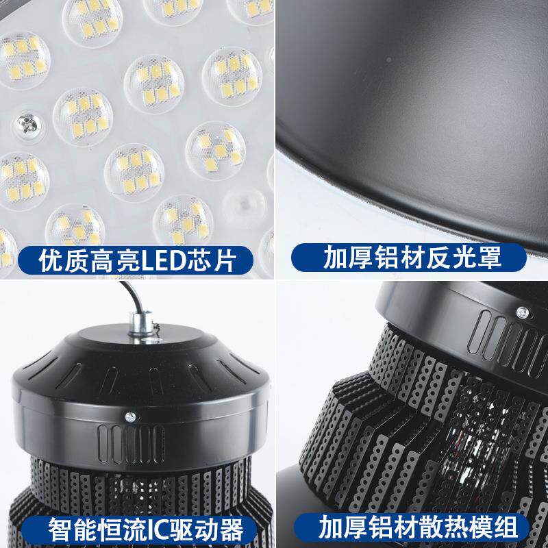 led矿黑色车间工灯厂厂防眩目房超亮仓库体育馆球PQI场照明工吊灯
