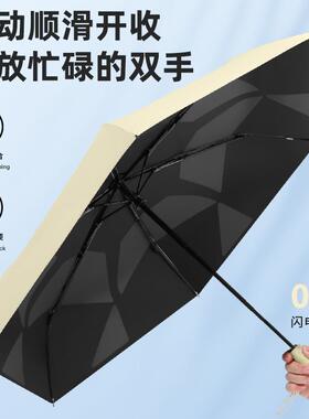 轻贴伞片易折伞全自伞动GSV雨三折叠加固抗风遮超阳商务防晒太阳