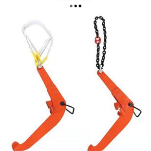 吊桶油吊钩双链夹子铁桶塑料桶ONC两叉车装卸起重钳用卸桶抓桶夹