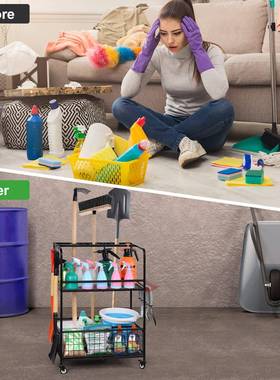 跨境花庭园具收纳架清洁用置物架可工移动院TYJ06洒水壶整理储物