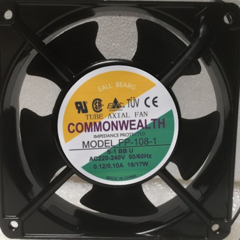 FP-108-1 220/240V 台湾三协0.12/0.10A 18/17W 12CM铝框交流风扇