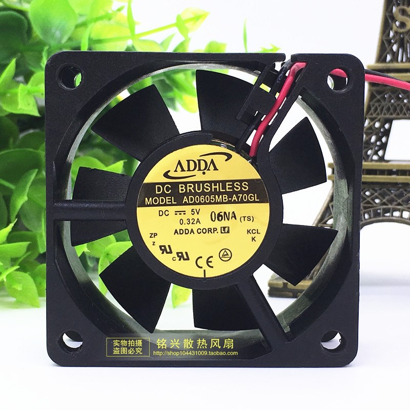 AD0605MB-A70GL 全新ADDA 6025 5v 0.32A 6CM滚珠轴承 散热风扇