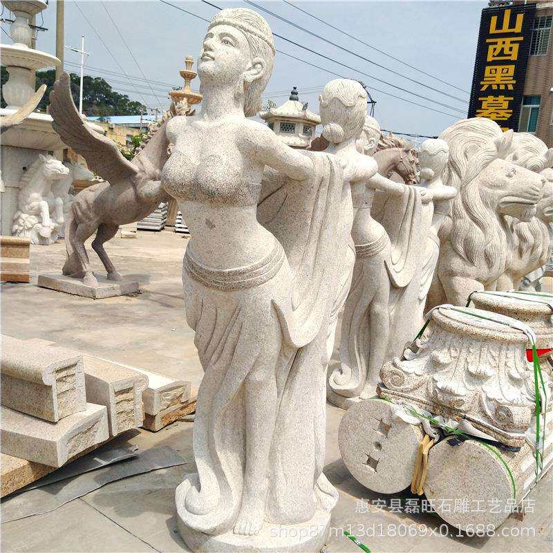 石雕欧式人物 花岗岩西方人物雕塑园林酒店别墅装饰败家厂家供应