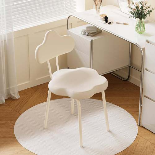 新台轻奢皮质朵餐椅简约款欧式化妆NNV凳云家用卧室梳妆凳子