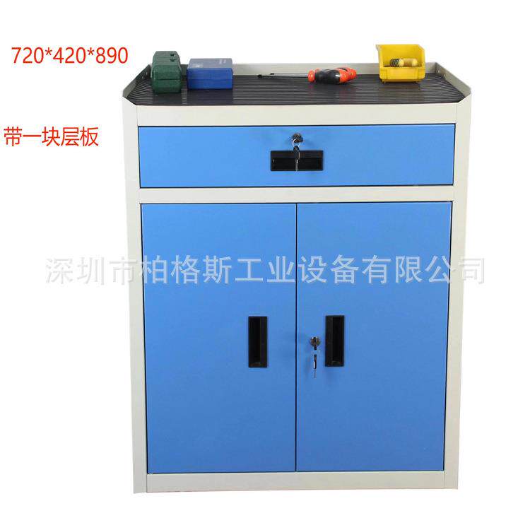 属金钢板不锈A-1钢工具柜带抽屉具移动脚轮工车抽屉分格双门开储