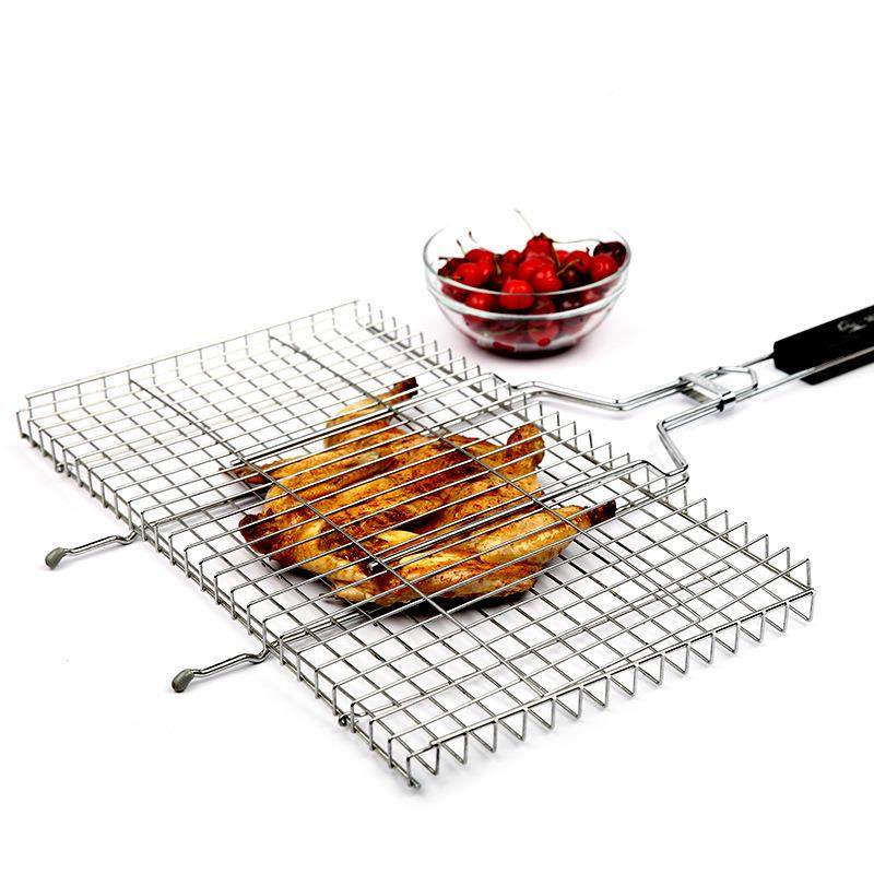 BBQ烤用具大号烧烤ABQ夹网烤肉网夹子烤鸡烤鱼烧商用全烧烤架