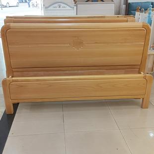 床欧洲木床小户型卧室榉双人床原木脚实芯实木615#榫卯结构1.8米