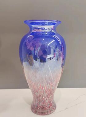 新中式2108视高档玻璃花瓶彩色桌玻璃花器面水培插花容器电柜装玄