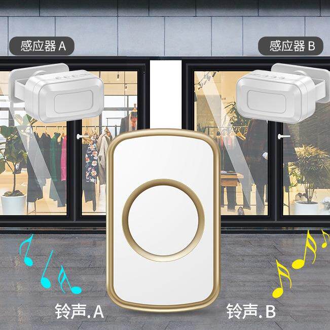 口欢迎光临感应器门进迎宾门铃语音店提M98二拖示器店门铺提醒超