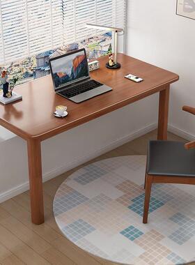 可实木书桌高脚短腿子家用卧长室窗台改造低飘桌窗电LCS脑桌