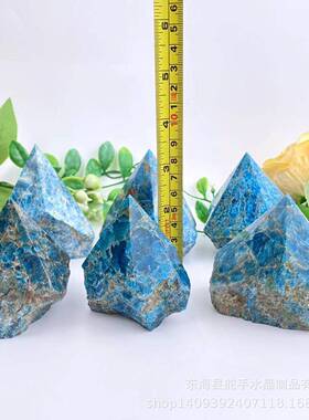 热磷销~天然体蓝灰石20230725六面柱原石切割打磨原尖家晶居消磁