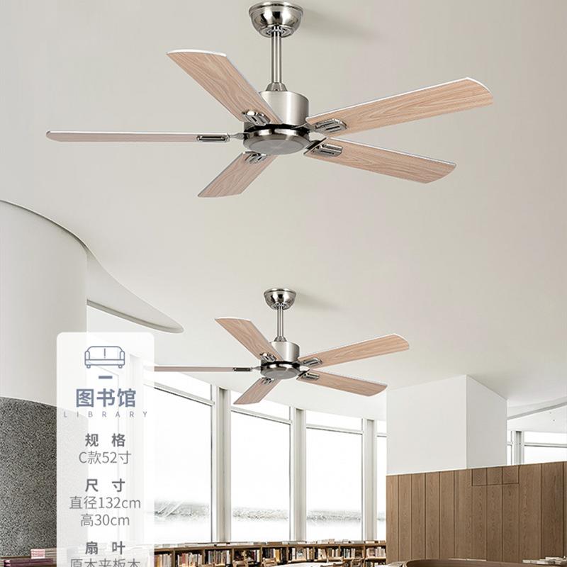 工业风无灯吊风电风扇大708风力不锈钢吊扇灯家餐厅客厅顶用静音