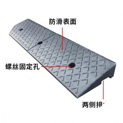 现货8cm高橡胶路沿坡马路子牙汽车台阶斜坡垫坡道三角垫门槛楼梯