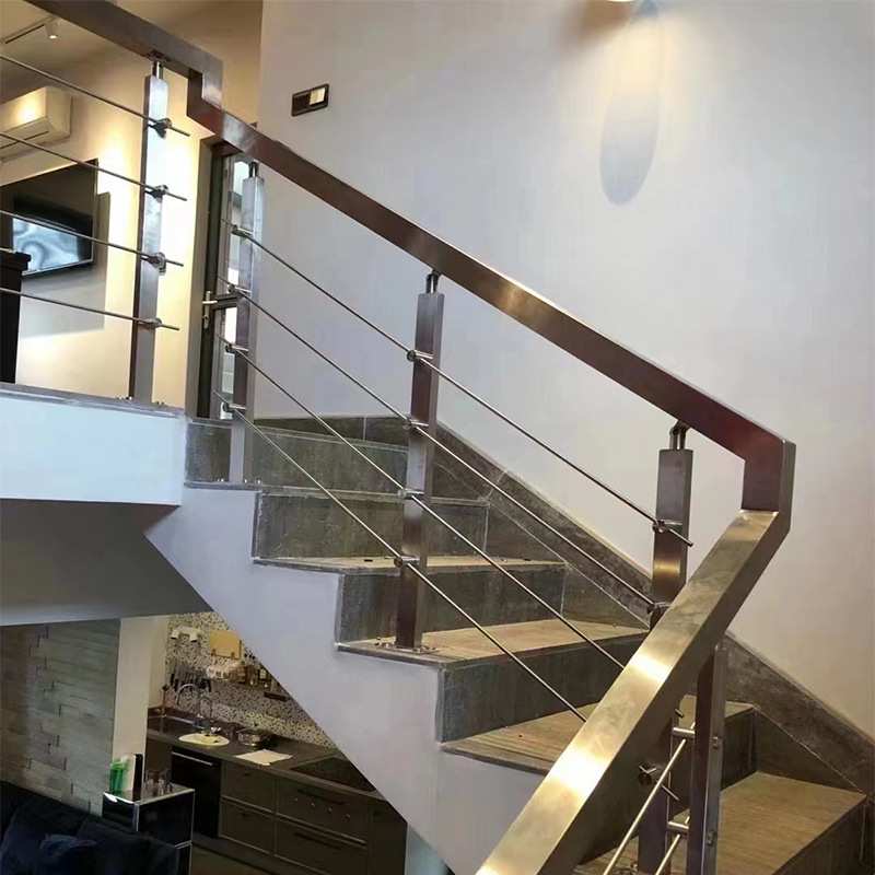 楼梯扶手室外阳台楼顶栏杆立柱 自建房可以自装的楼梯栏杆防护栏