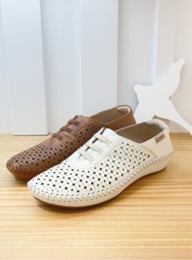 专柜正品Pikolinos派高雁春季平底松紧带镂空单鞋PS241141